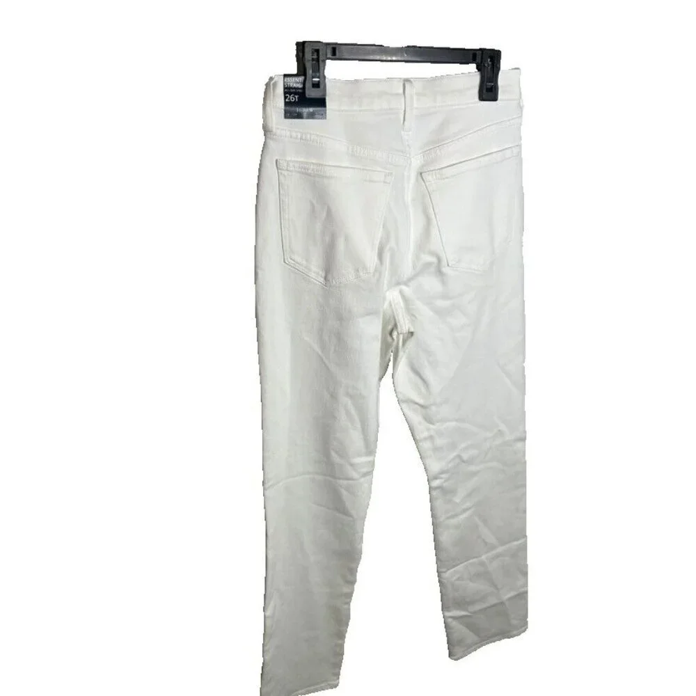 J.Crew $118 Tall essential straight white jean in all-day stretch Size T26 BX521 - Picture 6 of 6